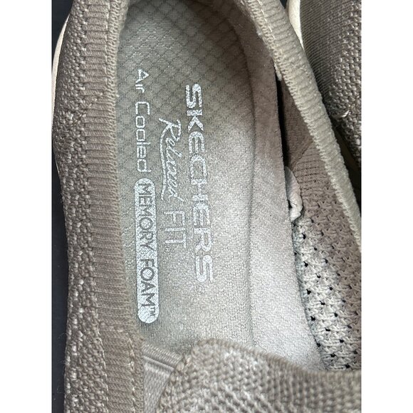 Skechers Womens Relaxed Fit Air-Cooled Memory Foam Slip-On Shoes Size 7 Taupe - Picture 4 of 8